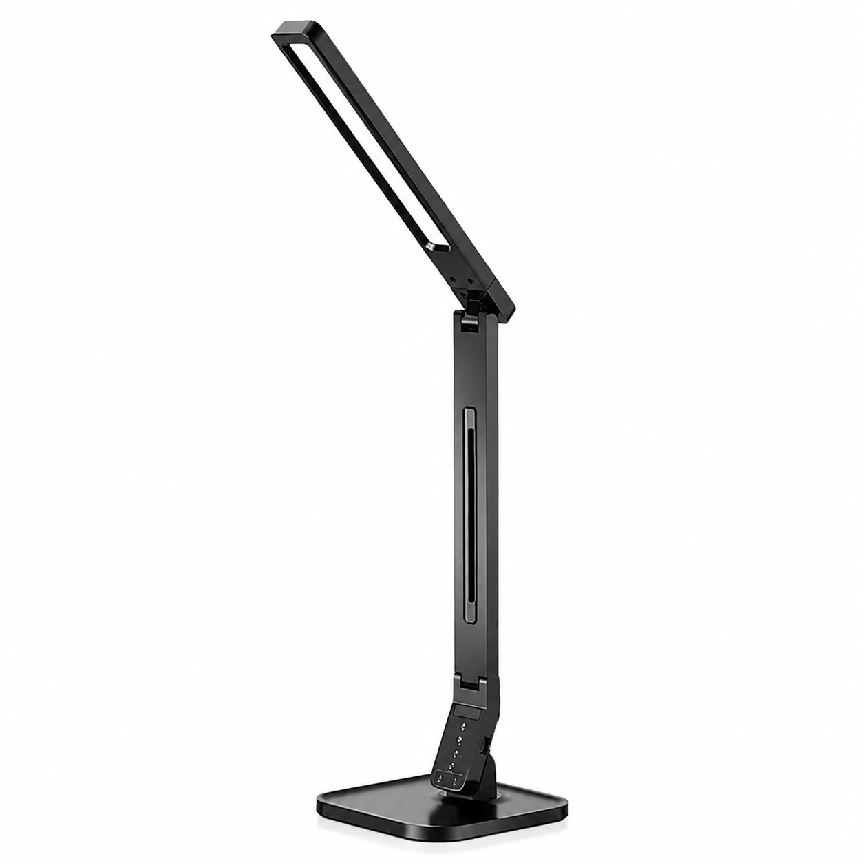Lampat Dimmable LED Desk Lamp, 4 Lighting Modes, 5-Level Brightness Control, Touch-Sensitive Panel, 1-Hour Auto Timer, 5V/1A USB Charging Port, Piano Black