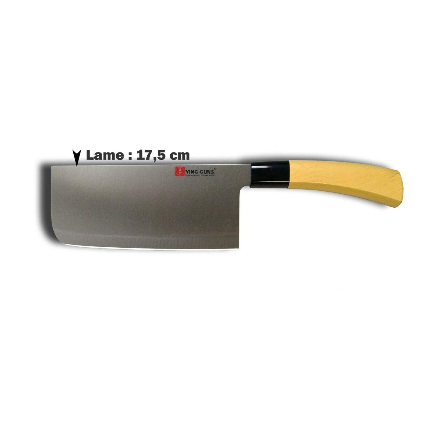 KUNSION Stainless Steel Meat Cleaver Knife 7 Inches Sharp for Cutting Slice Dice Steak Meat Chicken Cheese Vegetable Fruits EZ628