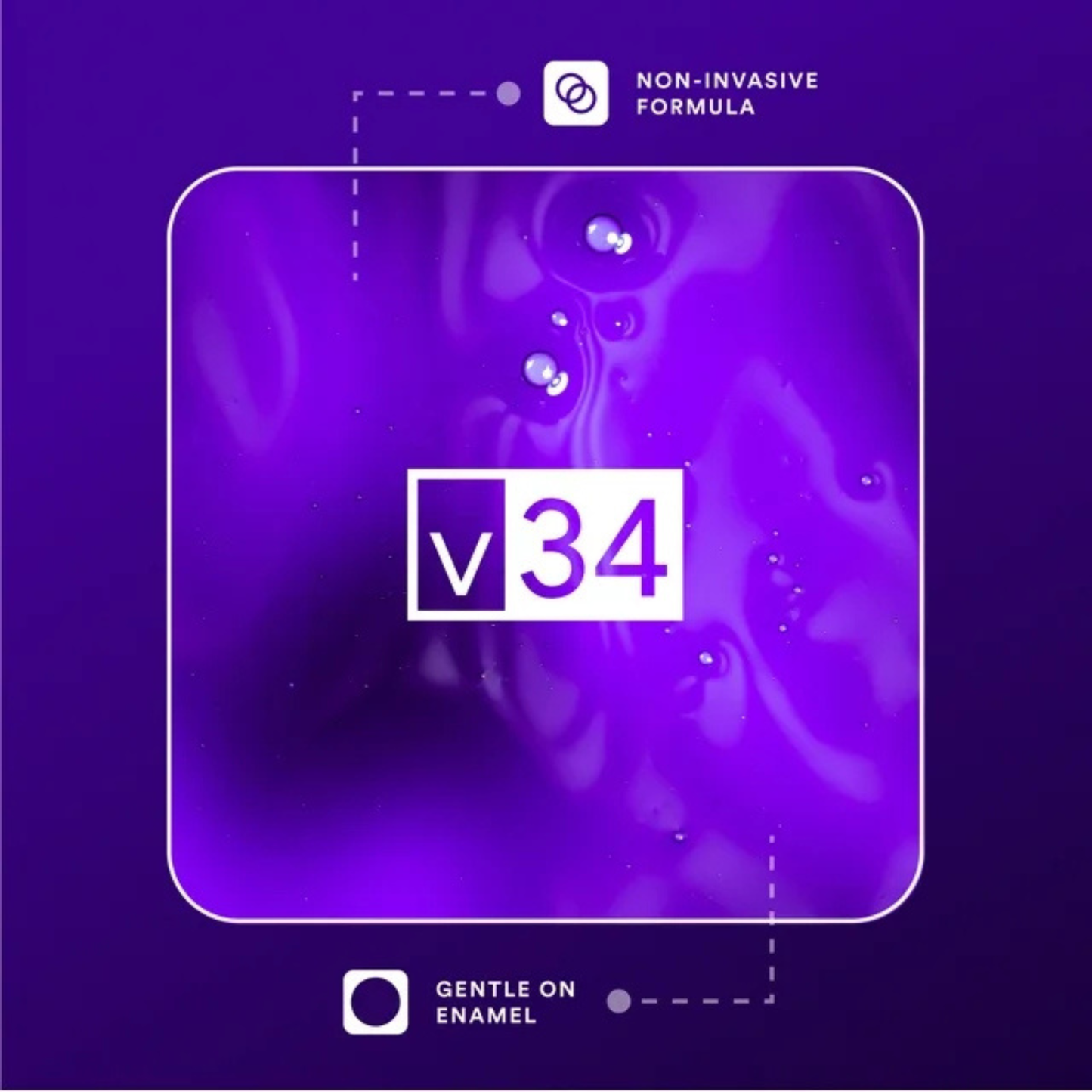 Hismile V34 Colour Corrector Serum – Advanced Teeth Whitening Purple Toner – Instant Colour Correcting Formula for Brighter, Whiter Smile – Enamel-Safe Tooth Brightening Booster for Daily Use