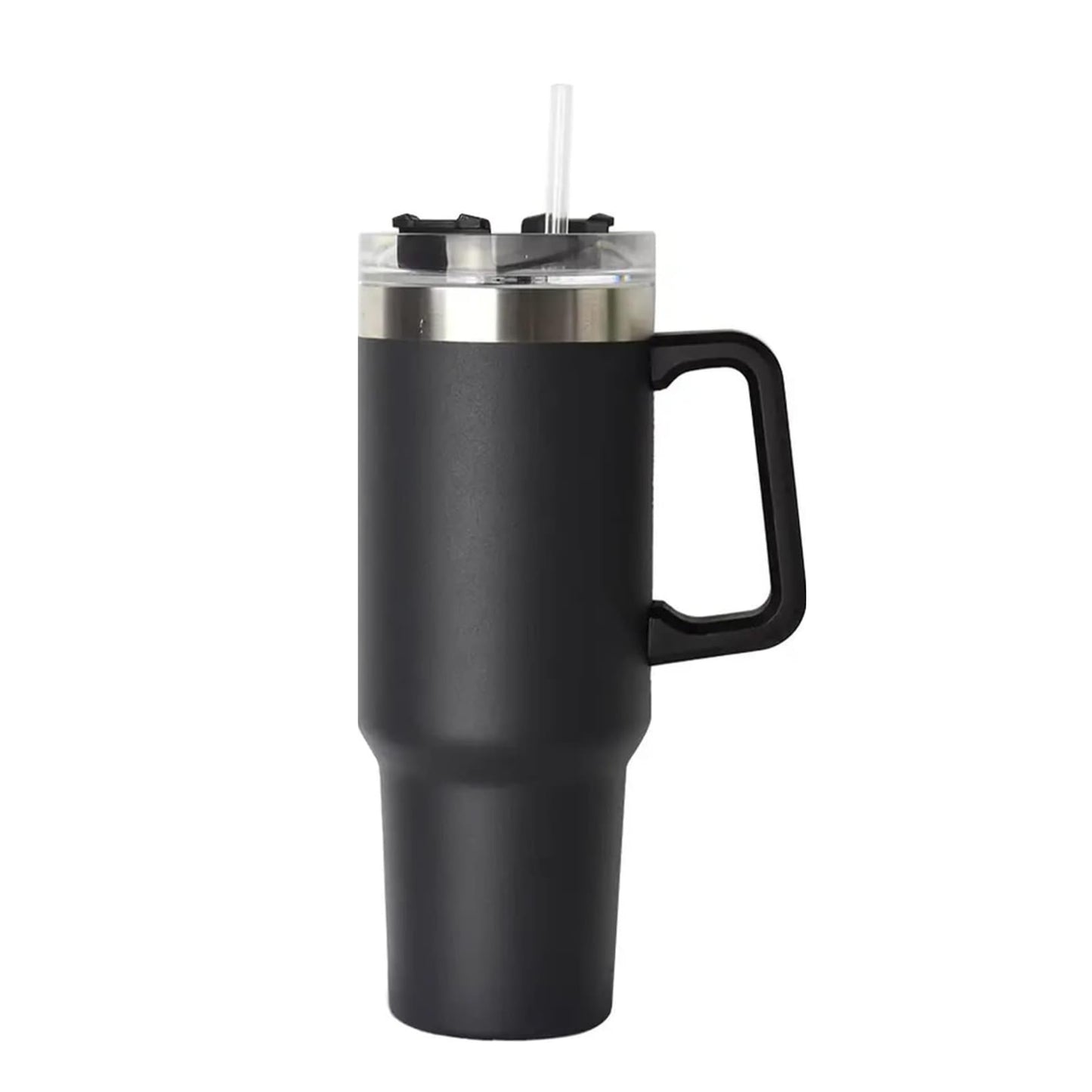 Tumbler with Handle and Straw Lid| Insulated Cup Reusable Stainless Steel Travel Mug Cup Holder Friendly | Gifts-Women,Men| Iced Coffee Hot and Cold Tea 1200ml