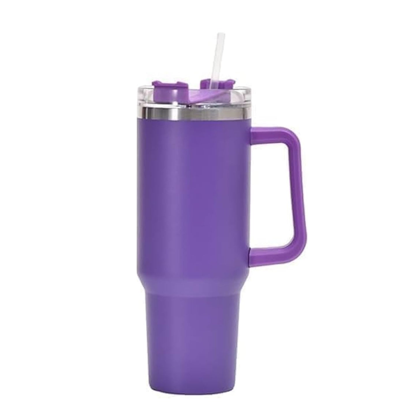 Tumbler with Handle and Straw Lid| Insulated Cup Reusable Stainless Steel Travel Mug Cup Holder Friendly | Gifts-Women,Men| Iced Coffee Hot and Cold Tea 1200ml