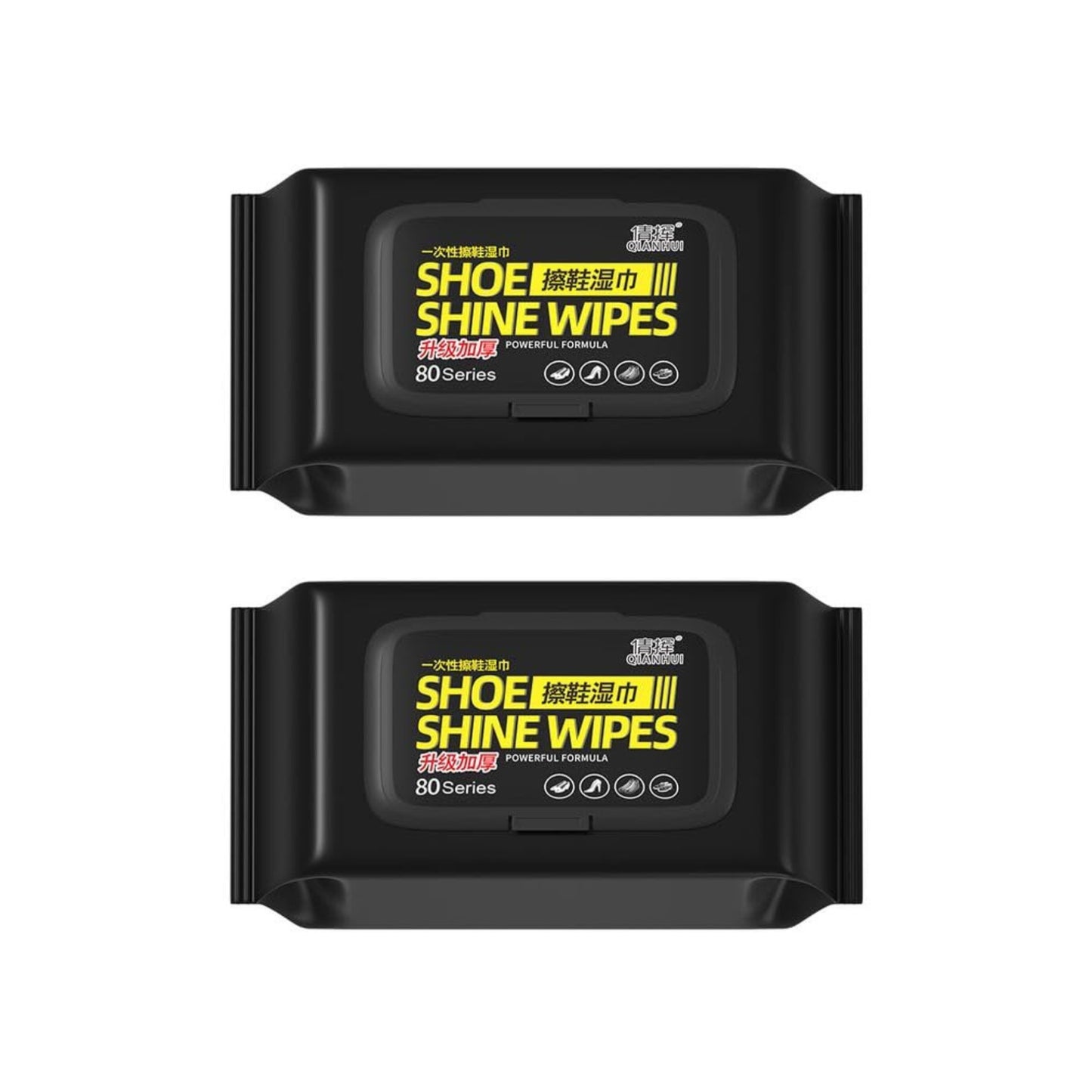 Shoe Wipes & Sneaker Wipes – (80 + 80 Count) Pack of 2 – Quick Wipes for Shoes Cleaning – Shoe Cleaning Wipes for All Shoes – Portable Cleaner for Sneakers, Leather & Sports Footwear White