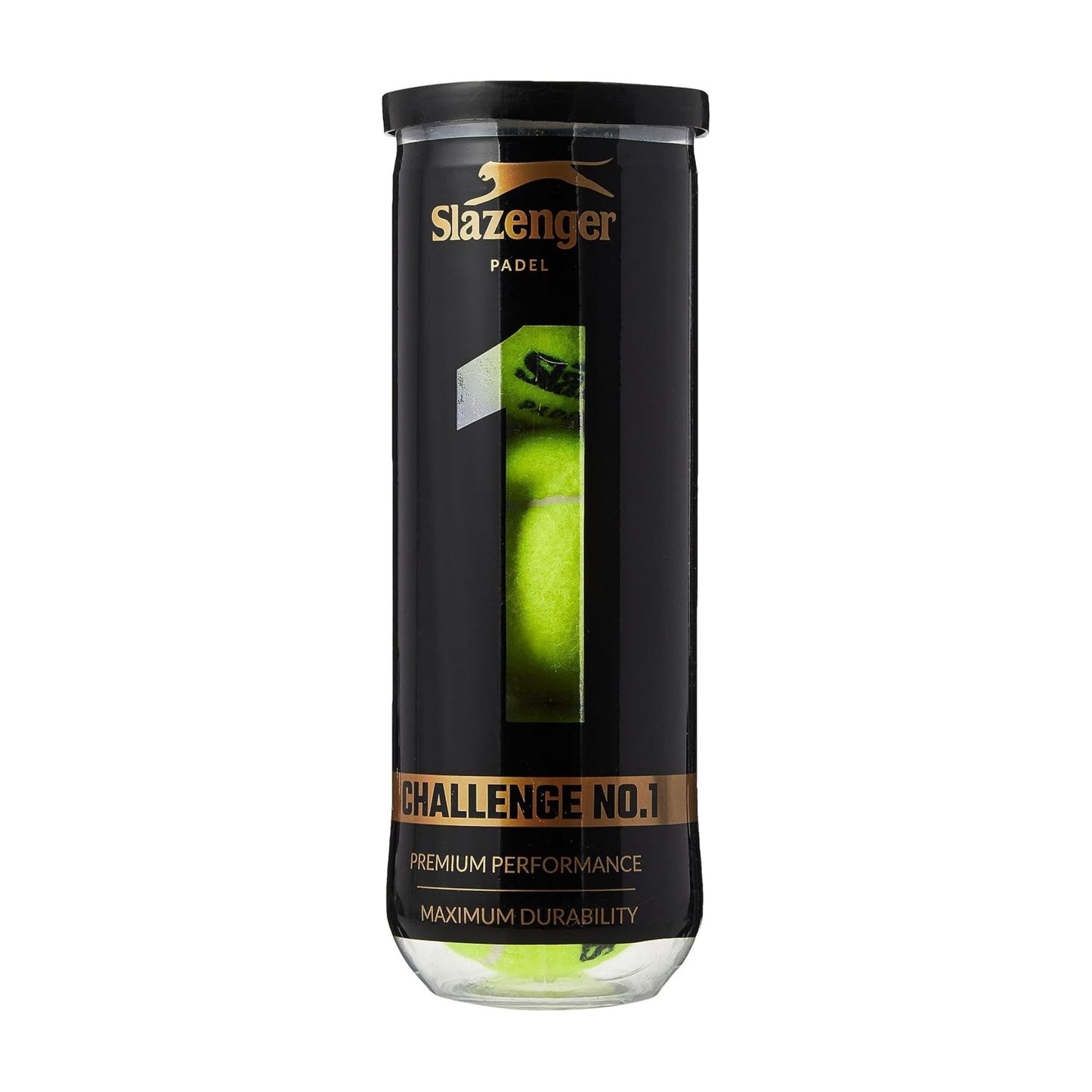 Slazenger No.1 padel ball premium performance, maximum durability Approved by the International Padel Federation (FIP) (1 TIN, 3 Balls)