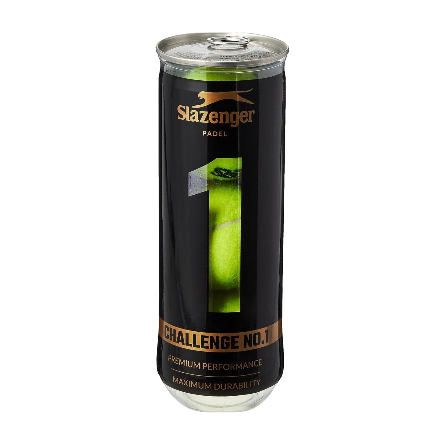 Slazenger No.1 padel ball premium performance, maximum durability Approved by the International Padel Federation (FIP) (1 TIN, 3 Balls)