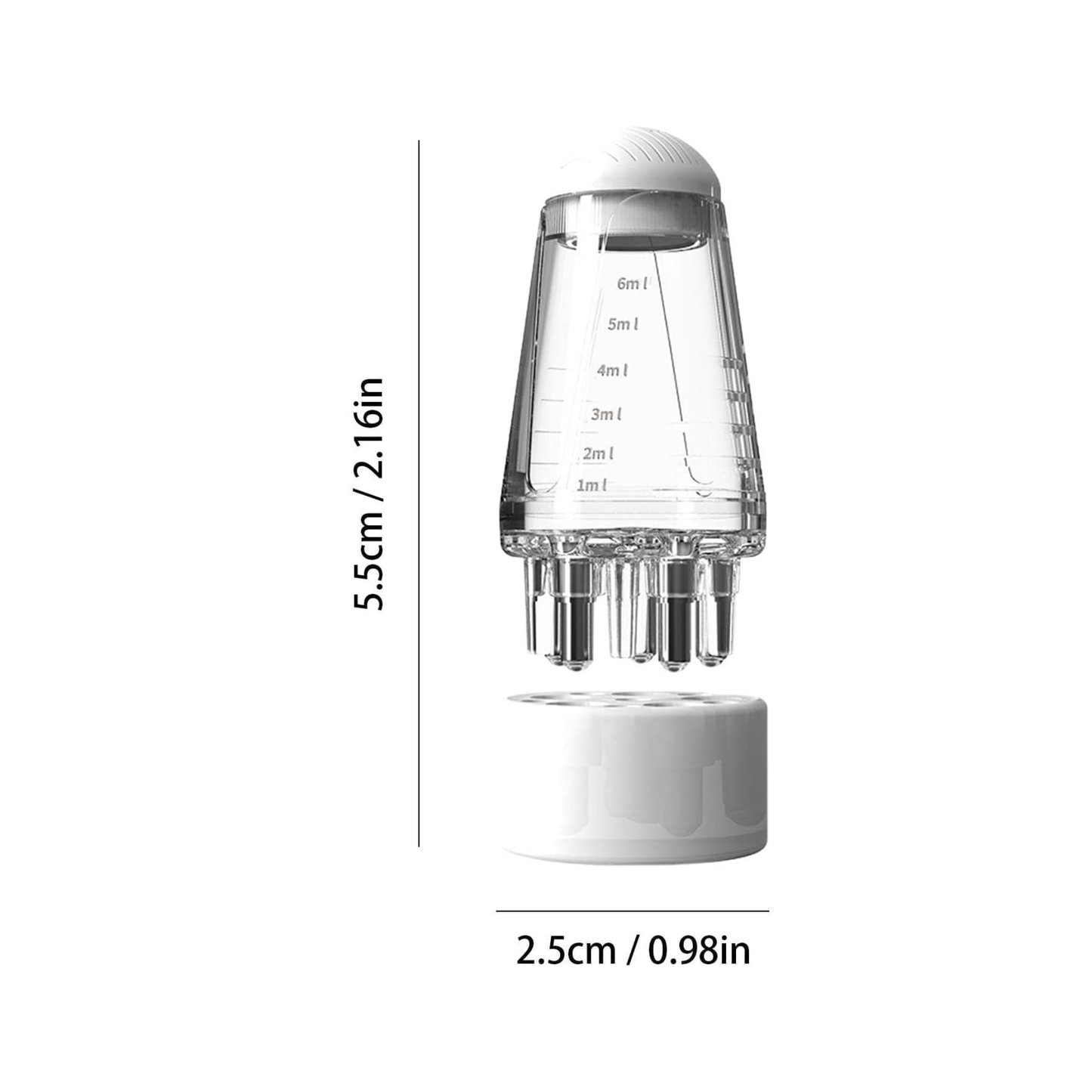 Hair Oil Applicator Bottle – 6ml Hair Root Oil Applicator Roller Ball Mini Portable Hair Oil Massage Comb for Scalp Hair Growth Suitable for Various Liquids (1Pcs)