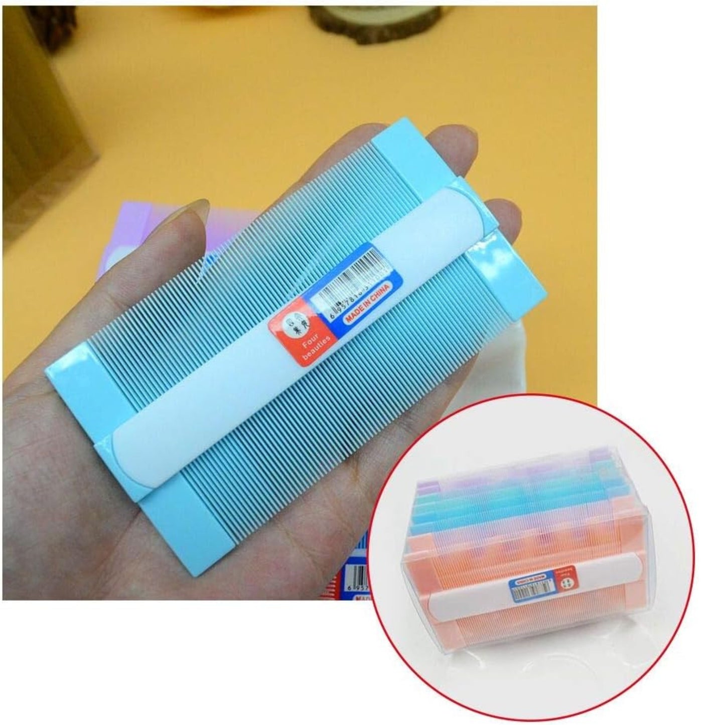 Lice Combs 8 Pack Nit Combs 4 Colors Lice Removal Combs Double Sided Teeth for Kids Adults Pets Head Lice Treatment