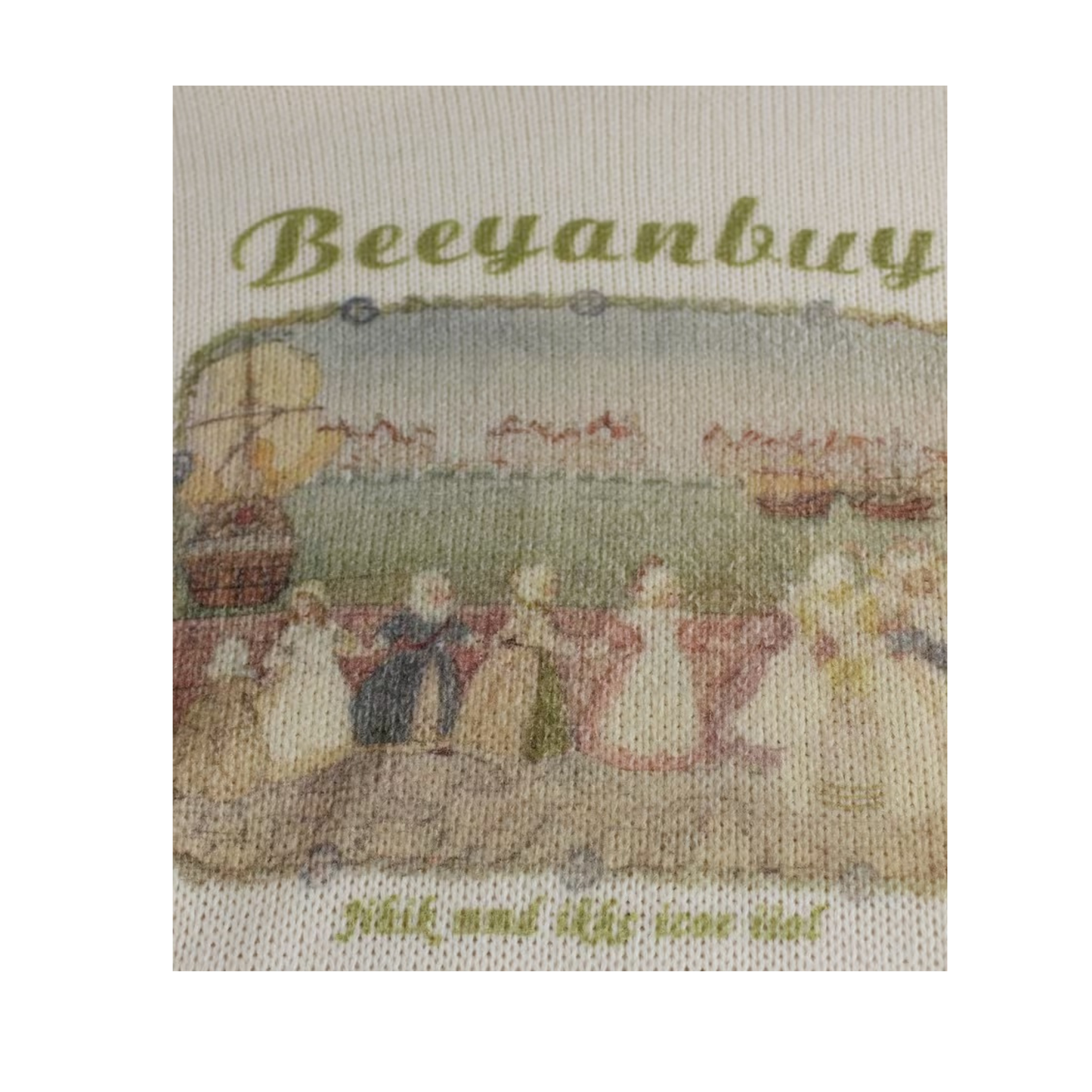 Women's Cute Cartoon Print Sweater - Soft Round Neck Long Sleeve Ribbed Trim Top, Medium Stretch Spring/Fall Casual Wear, Hand Wash/Dry Clean, Cute Sweaters, Spring Fall Apparel, Playful Design, Comfortable Fit