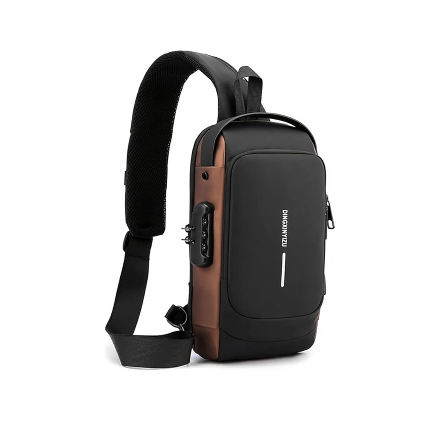 Men's Chest Bag Anti-theft Password Lock Bag Fashion Shoulder-Slung Chest Bag Usb Charging Chest Cross Bag Leisure Travel Shoulder Bag Casual Sports Shoulder Bag