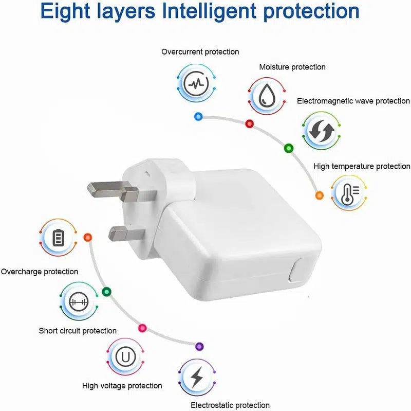 Compatible With Mac Book Pro charger, 60W Mac Book power adapter T-tip charger adapter for Mac Book Air 11"13" 2012, 2013, 2014, 2015, 2017 2018, compatible model A1435 A1502 A1425 A1465 A1436