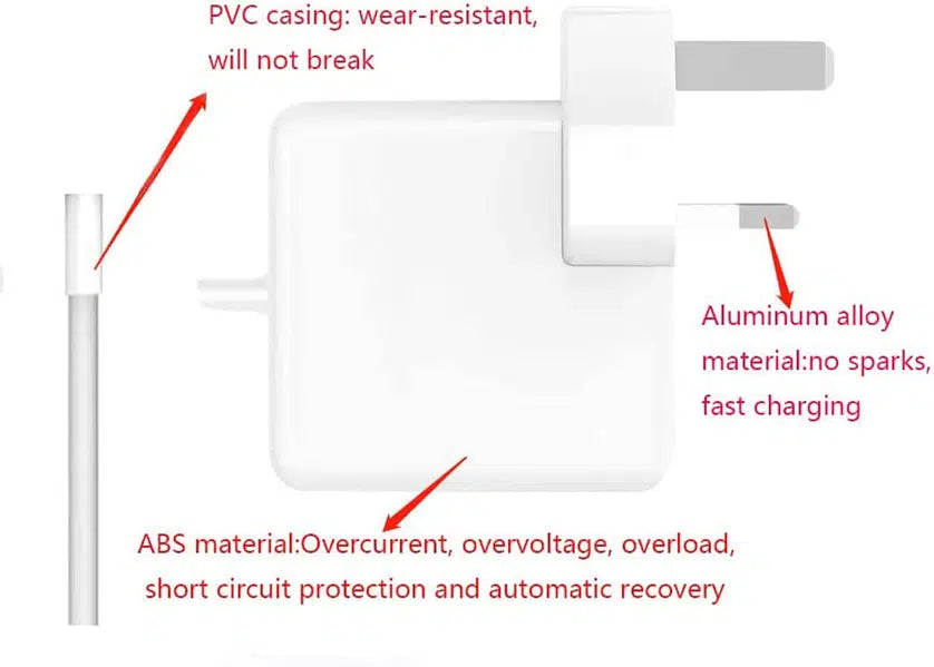 Compatible With Mac Book Pro charger, 60W Mac Book power adapter T-tip charger adapter for Mac Book Air 11"13" 2012, 2013, 2014, 2015, 2017 2018, compatible model A1435 A1502 A1425 A1465 A1436