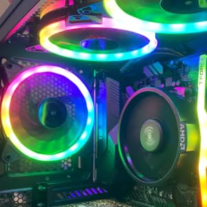 upHere Pack Off 5 120mm RGB Series Case Fan,Quiet Edition High Airflow LED Case Fan for PC Cases-5 Pack
