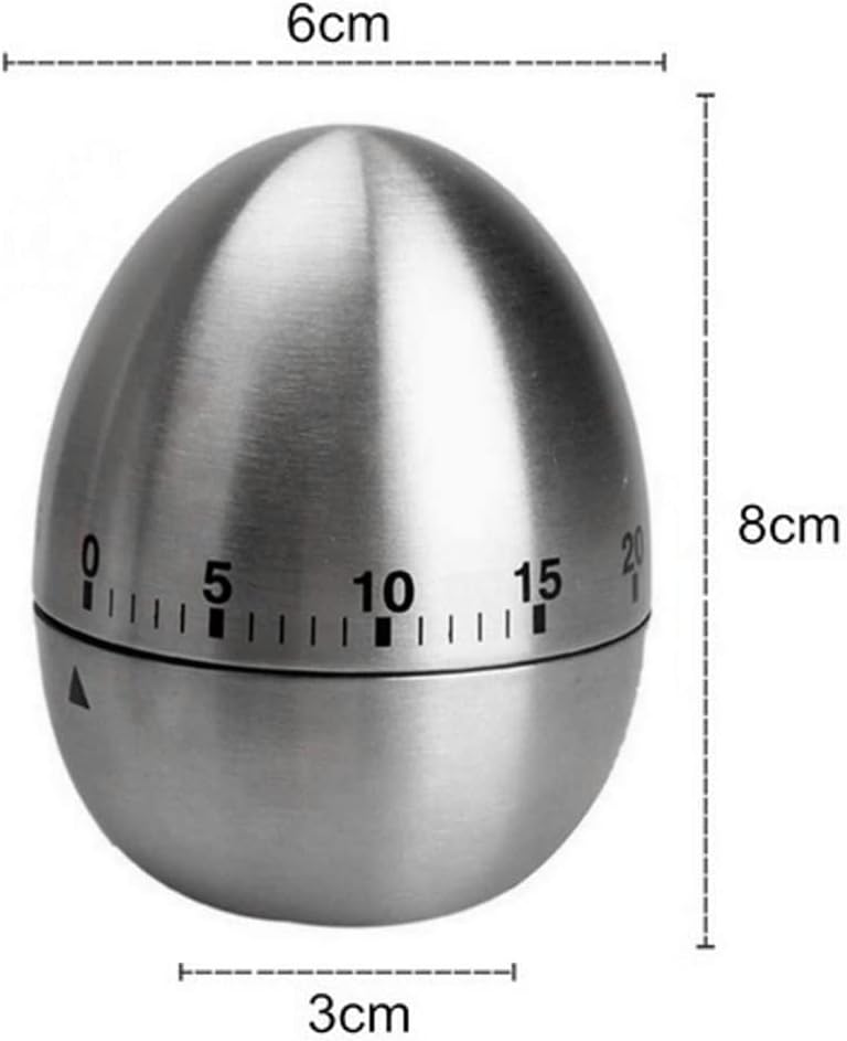 Mechanical Manual Winding Kitchen Timer with Ringtone Alarm without Batteries Analog Visual for Eggs Pasta Gym Pauses with PDF Instructions