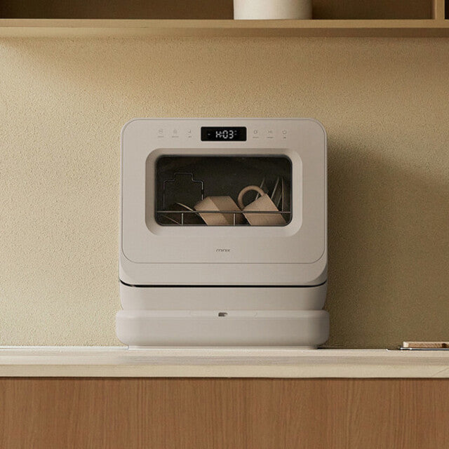MINIX Mini Dishwasher PRO – No Installation & No Drilling, Compact Automatic Dishwashing Machine with Built-In Water Tank, Multiple Wash Programs, High-Temperature Cleaning, Drying Function, for Small Kitchens, Apartments, RVs, Dorms & Offices