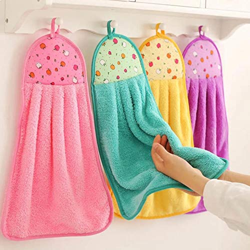 4pc Microfiber Hand Towel | Sink Towel with Hanging Loop | Wash Basin Hanging Hand Towel | for Bathroom Kitchen Home | Multicolour - Gulybaba - Genuine products online Marketplace in Pakistan