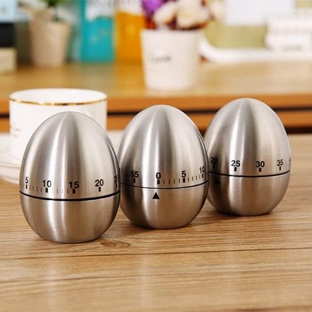 Mechanical Manual Winding Kitchen Timer with Ringtone Alarm without Batteries Analog Visual for Eggs Pasta Gym Pauses with PDF Instructions