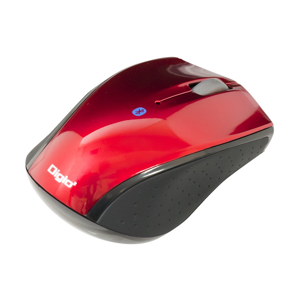 Like A New Bluetooth MUS-BKT99R Digio2 Tablet-Compatible Mouse, Red [BlueLED, Wireless, 3 Buttons, silent button