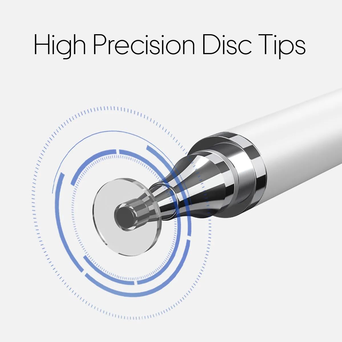 Replacement Disc Tips, High Precision Fine Point Round Disk for 2 in 1 Series Stylus Pen, Clear (10 Pack)