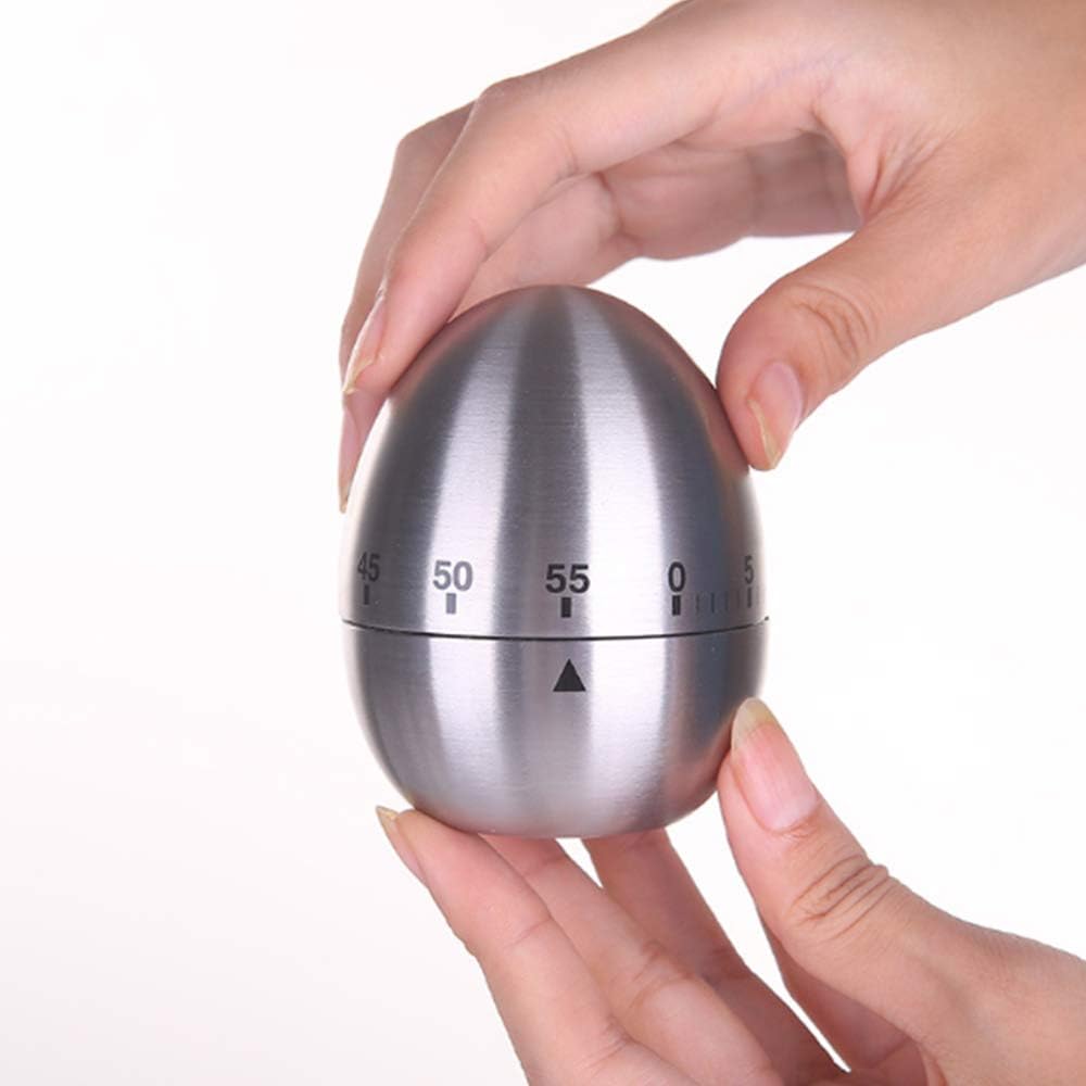 Mechanical Manual Winding Kitchen Timer with Ringtone Alarm without Batteries Analog Visual for Eggs Pasta Gym Pauses with PDF Instructions