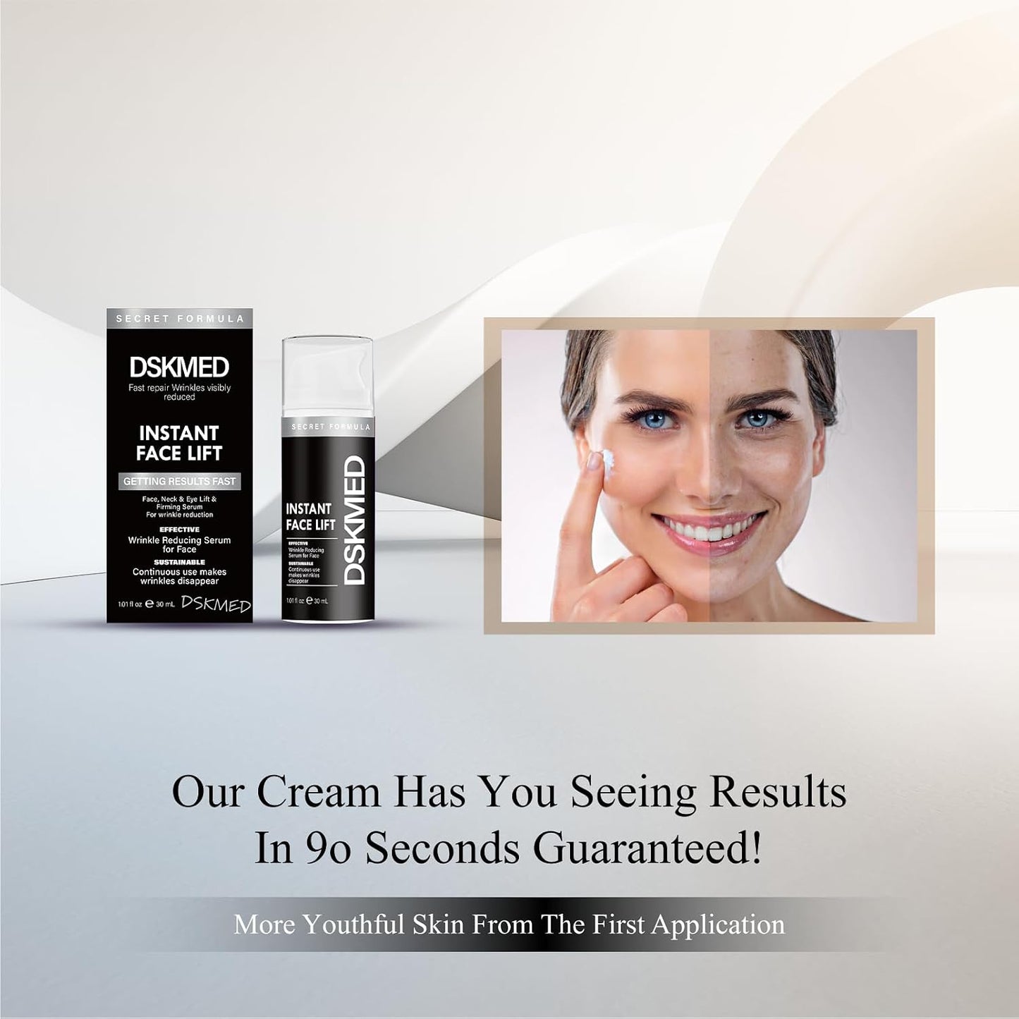 DSKMED Under Eye Bags and Wrinkles - Instant Face Lift Cream,Remove Dark Circles, Bags Under Eyes, Fine Lines, Wrinkles and Neck Lines,Firming Delicate Skin 1.01oz