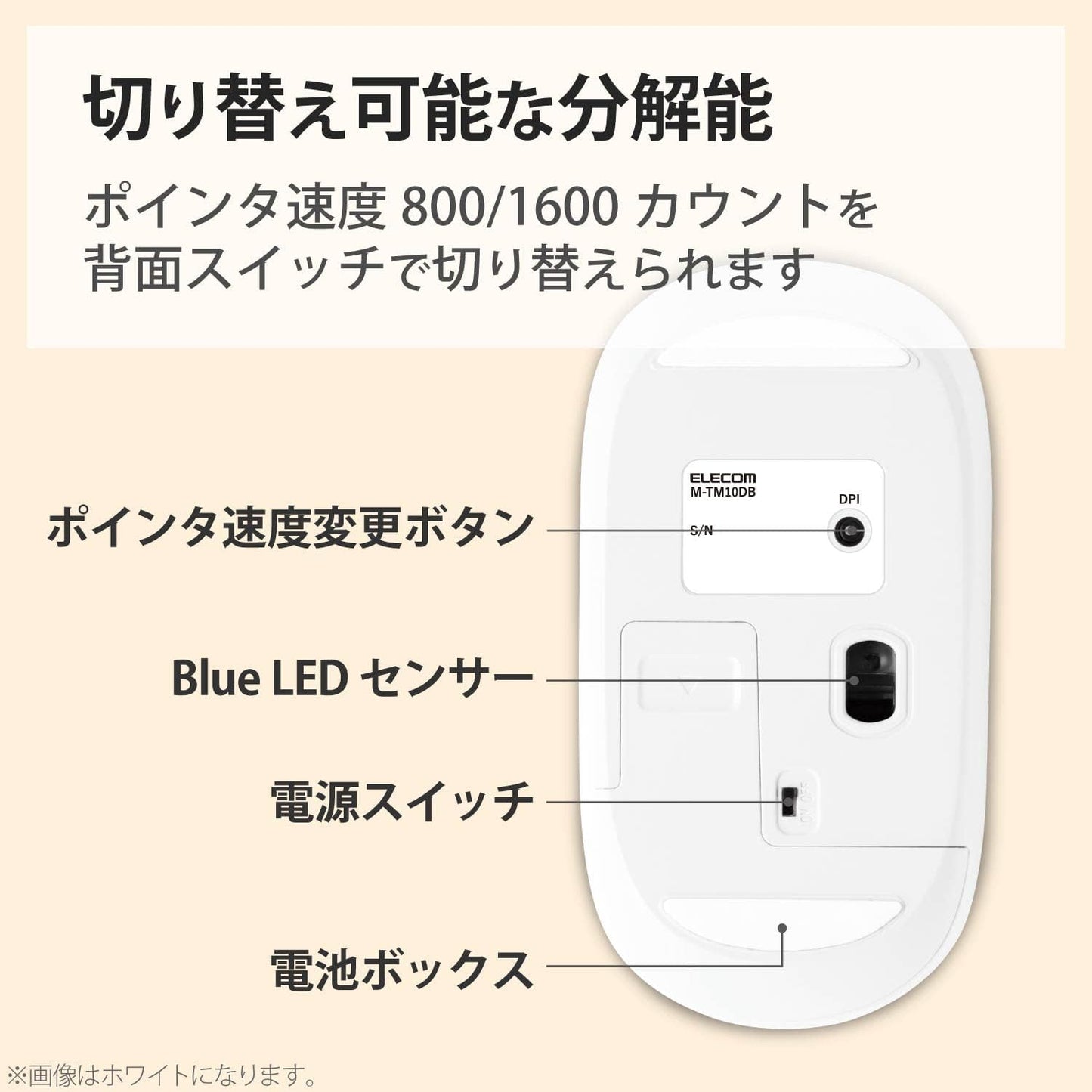 Elecom M-TM10BBBK/EC Bluetooth Slint Wireless Mouse, Thin, Silent, 4 Buttons, Presentation Mode Function, Compatible with Windows, Mac, Android, IOS iPadOS, FireOS (Black)