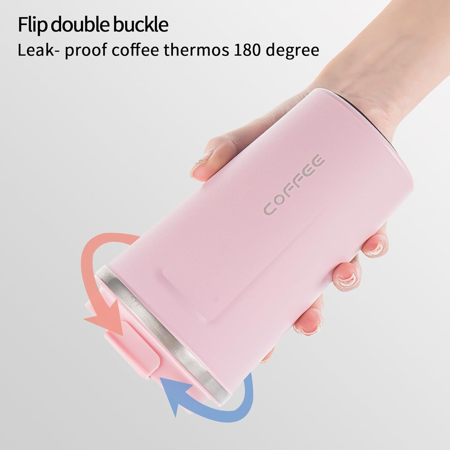 Stainless Steel Vacuum Insulated Travel Coffee Mug, Led Temperature Display Insulated Tumbler, Leak Proof with Lid Keeps Cold and Warm, Suitable for Coffee, Tea and Beer - 510ml