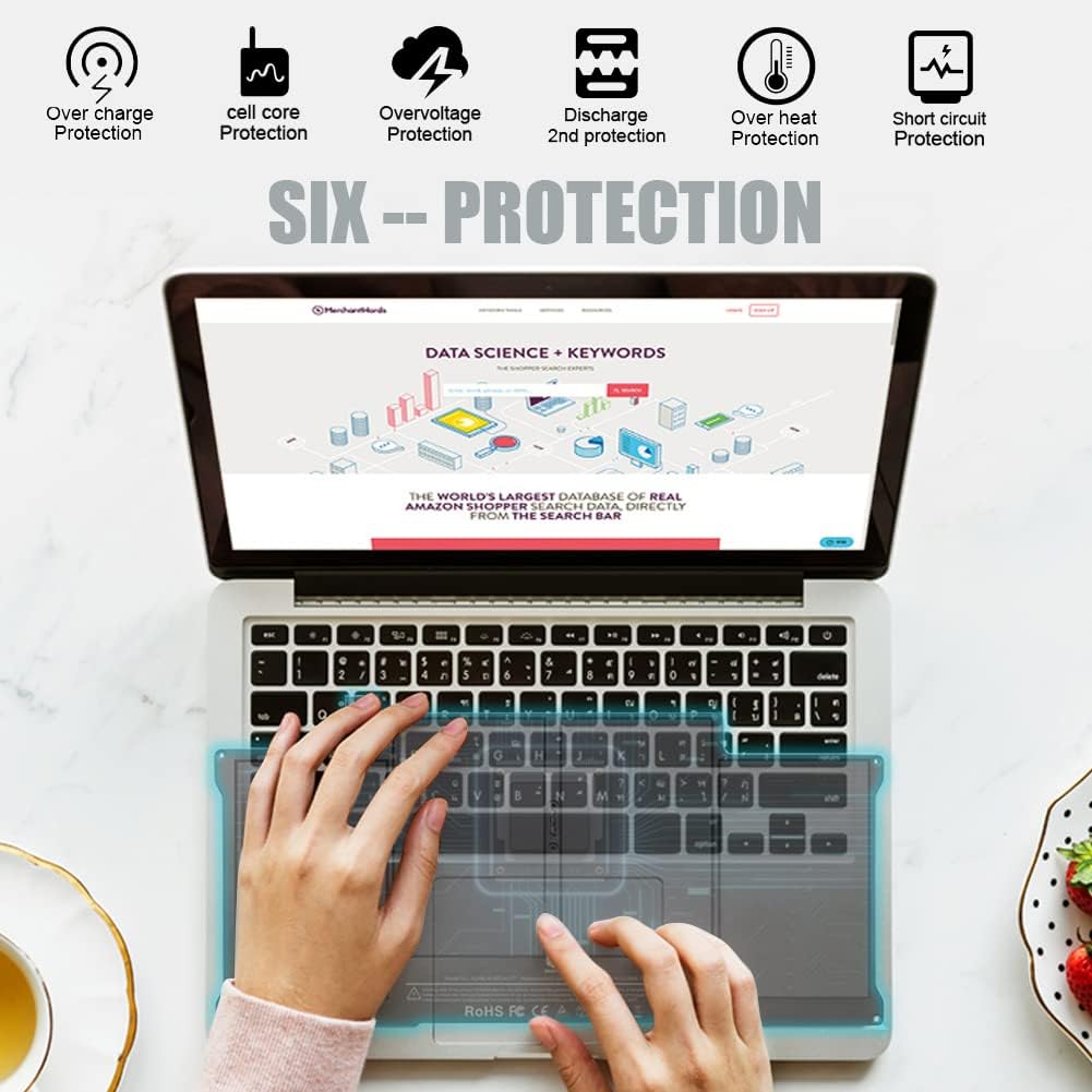 بطارية بديلة SNSYIY لجهاز MacBook Air مقاس 13 بوصة A1466 (منتصف 2012، منتصف 2013، أوائل 2014، أوائل 2015، 2017) A1369 (أواخر 2010، منتصف 2011) بطارية كمبيوتر محمول 7200 مللي أمبير/ساعة لجهاز Apple MacBook Air A1496 A1377 A1405