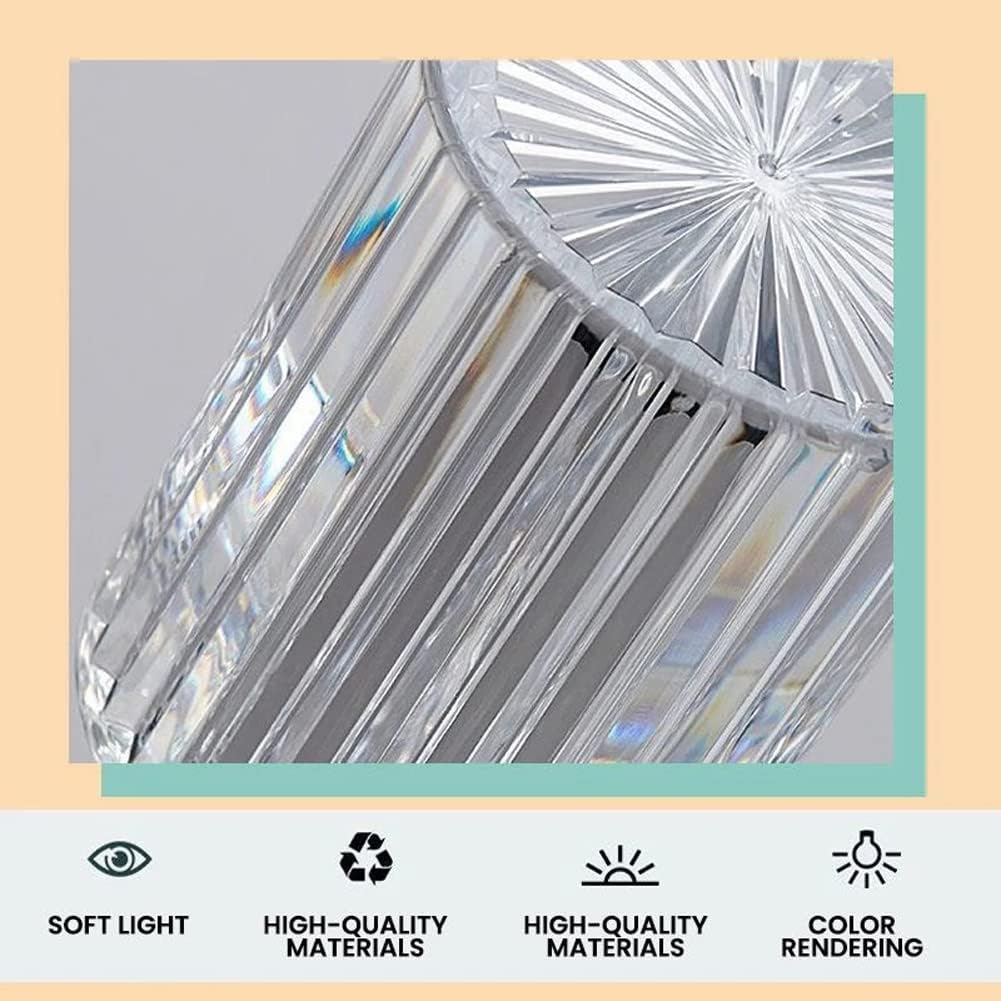 ZUICC USB Rose Shadow Crystal Lamp, LED Crystal Table Lamp, 16 Colours Touch and Dimmable Atmosphere Lamp with Remote Control, RGB Colour Changing Bedside Lamp for Living Room Bedroom