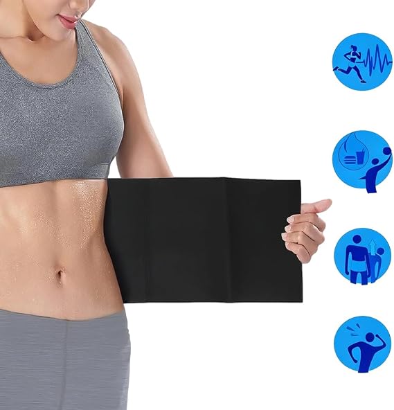 Elastic Waist Trimmer, SBR Neoprene Material Sports Support Belt for Body Slimming Trainer Women Weight Loss Workout Fitness Back Belts Body Care Blue