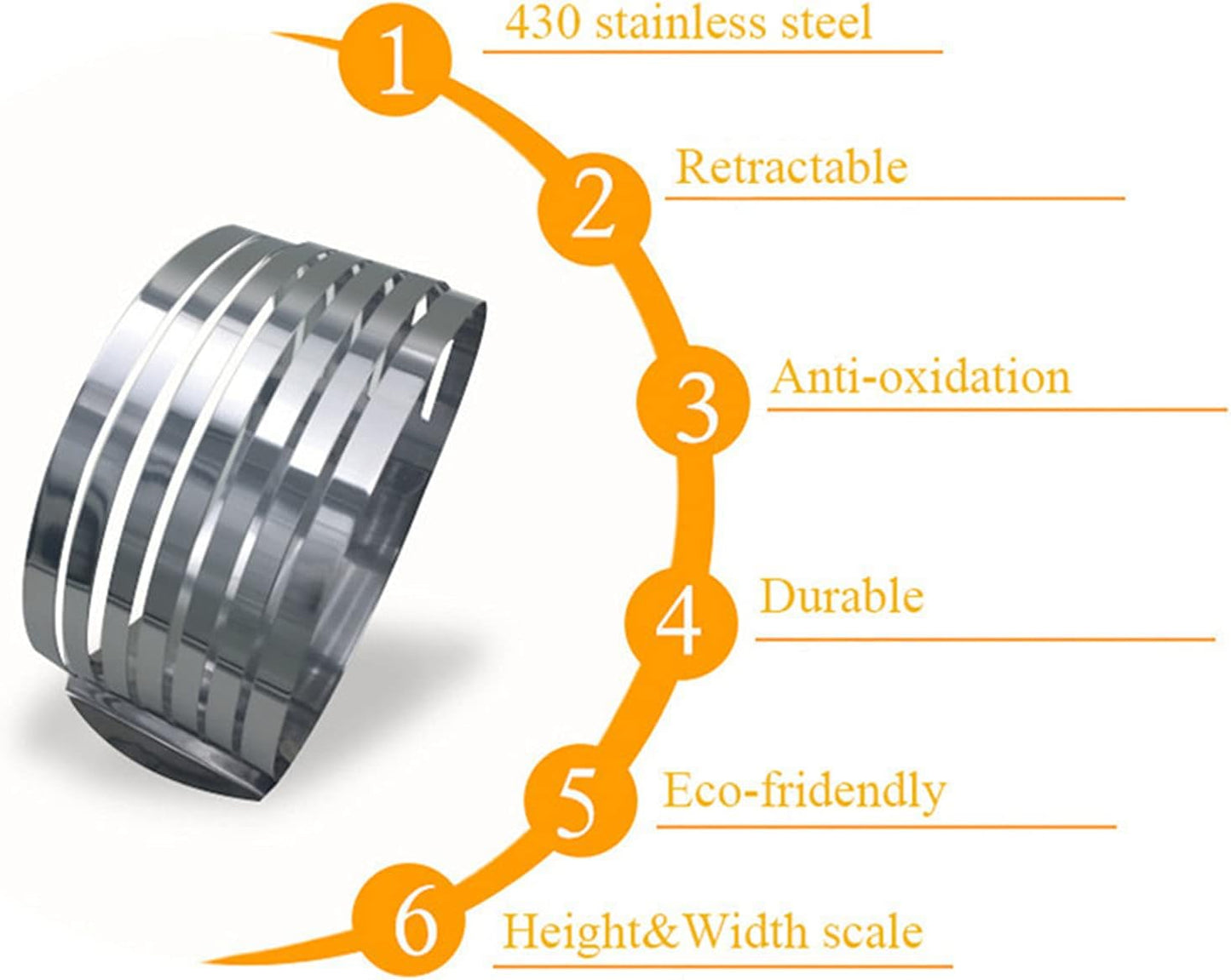 Cake Slicer, Stainless Steel Cake Cutter Leveler 7-Layer 6-8 Inch / 9-12 Inch Cake Cutter Slicer Bread Cutter Ring Or Baking, Cutting And Slicing Cakes