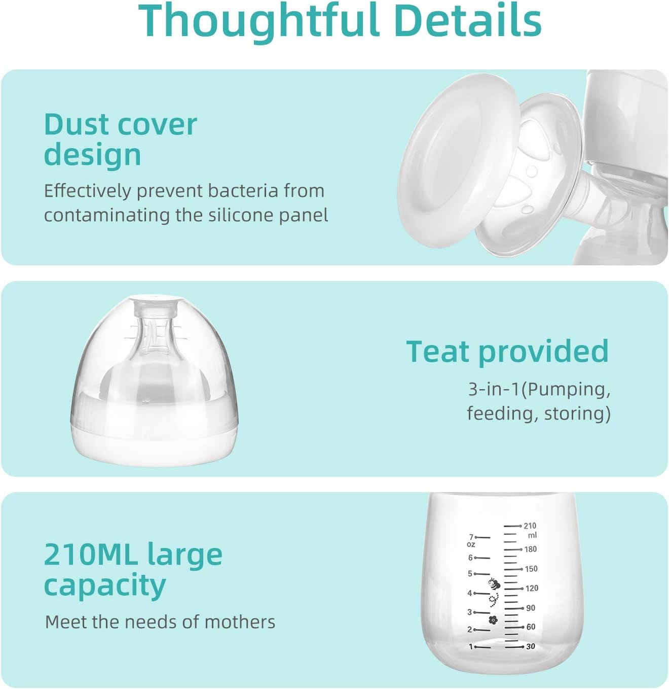 WilBee Breast Pump Electric(3 Modes, Strong Power of 9 Suction Levels) Pain Free, Portable Breast Pump for Travel Use with Touchscreen, Perfect for Breastfeeding