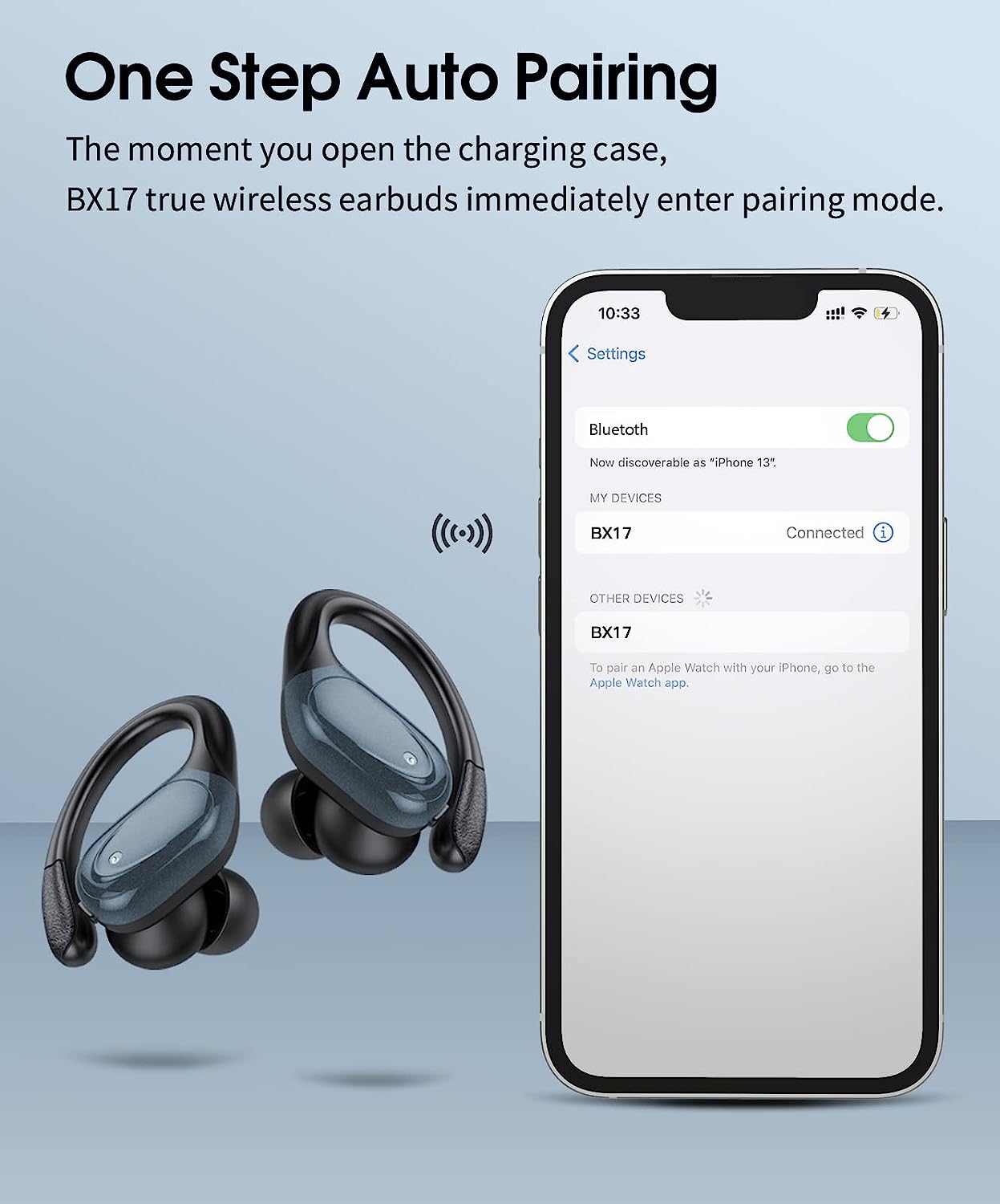 Tiksounds Wireless Earbuds, Bluetooth 5.3 Headphones, Bluetooth Earbuds with LED Display, 60 Hrs of Playtime, IPX7 Waterproof, Stereo Sound, Over Ear Earphones with Mic for Sports Running Workout Gym