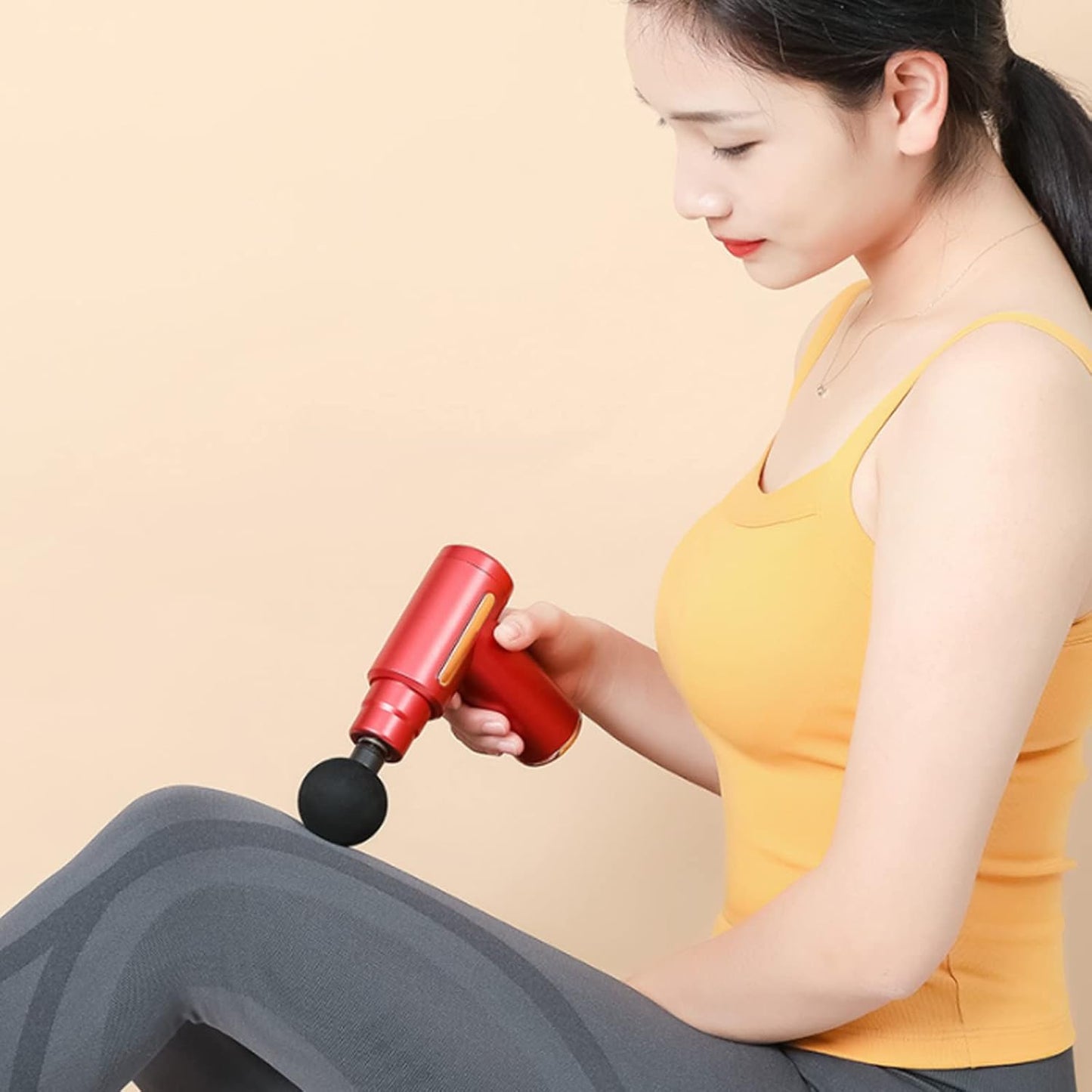 Handheld Muscle Massage Gun Deep Tissue Percussion Muscle Massager Gun Cordless Electric Massagers Neck Back with Massage Head for Workout Relaxation Sore Muscle and Stiffness,Black