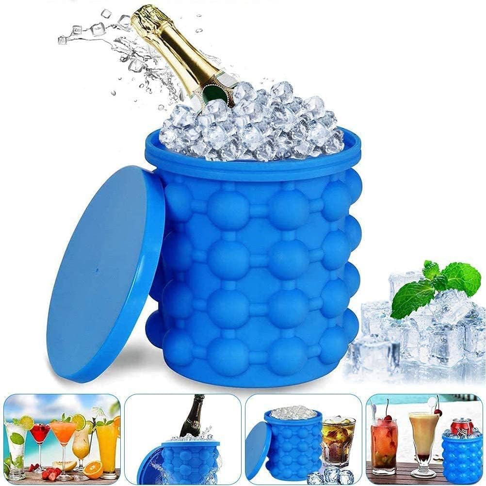 Ice Cube Magic Ice Cube Maker Ice Cube Maker Silicone Ice Cube Mould Ice Bucket with Lid Ice Genie Save Space For Aperitif Diy Chocolate Whisky Boissonet Cocktail Parties