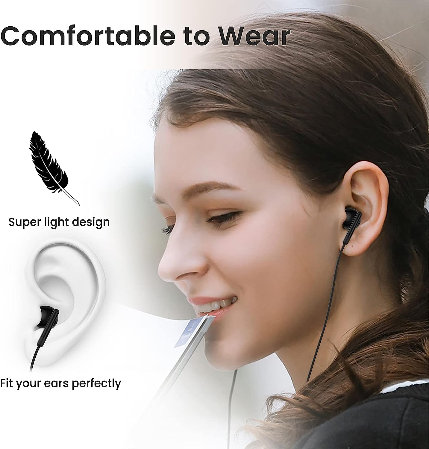 BENEWY USB C Headphone, USB Type C Earphones in-Ear USB C Earbuds Wired Headphones with Microphone and Volume Control for Samsung Galaxy S21 Ultra S20 FE Note 10 Google Pixel 6 Pro 5 4XL Oneplus 9 8T