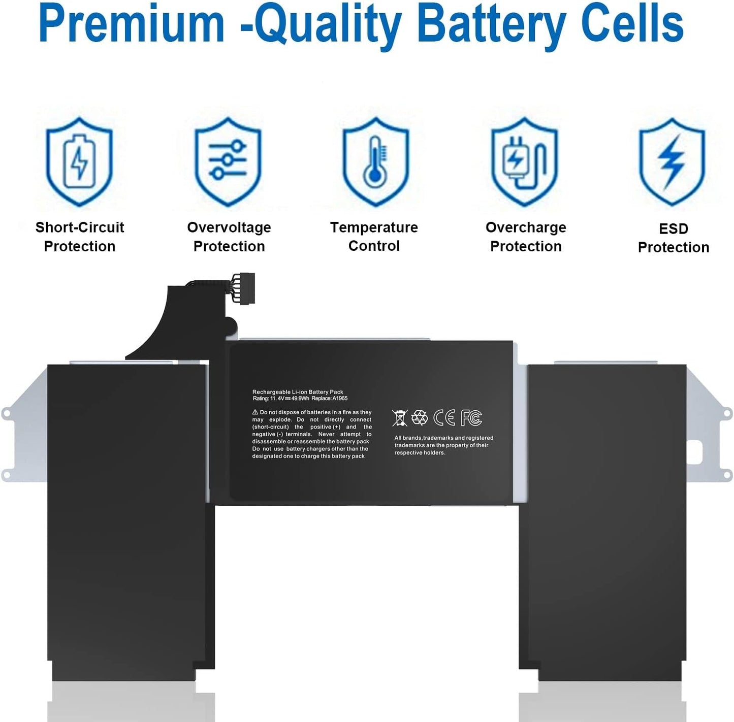 HASESS A1932 Replacement Battery for MacBook Air 13 Inch A1932 A1965 A2179 2018 2019 2020 Version (11.4V 49.9Wh)