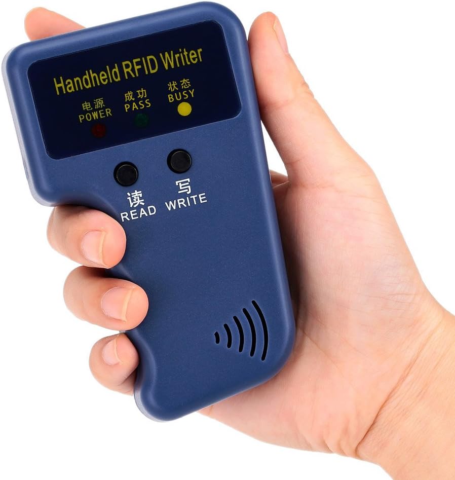 جهاز نسخ ونسخ المفاتيح RFID محمول 125 كيلو هرتز، قارئ وكاتب وناسخ لبطاقات الهوية، مبرمج + 6 بطاقات مفاتيح EM4305/T5577 قابلة للكتابة