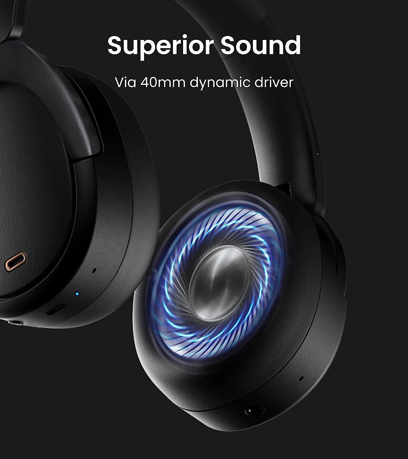 Edifier WH950NB Active Noise Cancelling Headphones, Bluetooth 5.3 Wireless Headphones, LDAC Hi-Res Audio, 55 Hours Playtime, Google Fast Pairing for Android, Dual Device Connection, App Control, Black