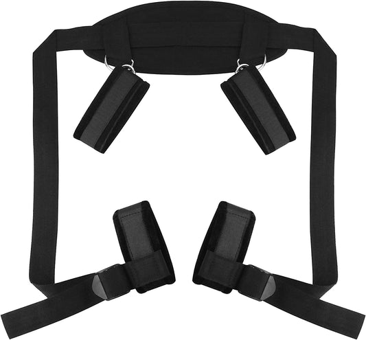 BDSM Bed Restraints Kit Adult Toys Wrist Leg Restraint Straps Hand & Ankle Cuffs Adults Bed Bondage Restraints Set Play for Couples
