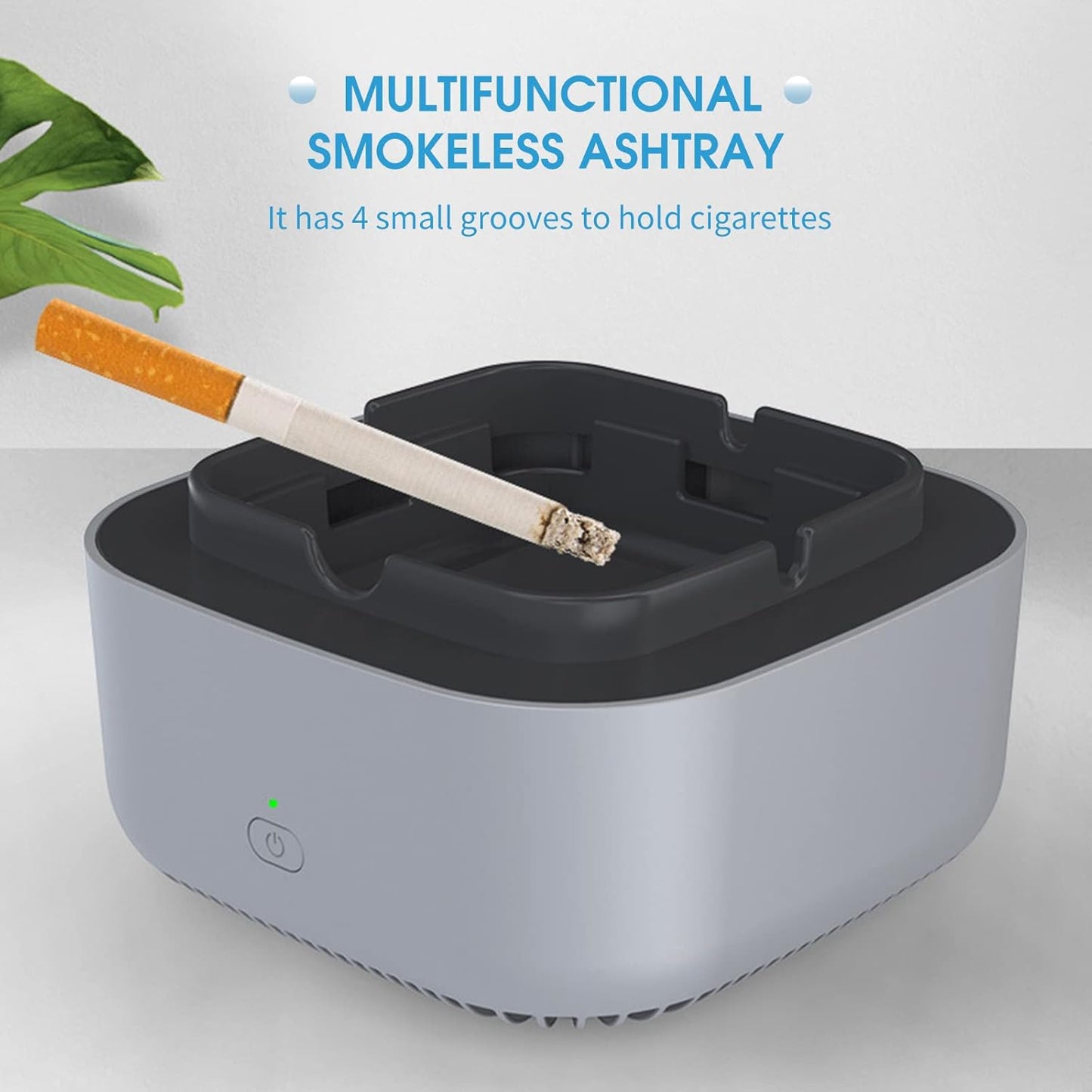 Smokeless Ashtray - 2 In 1 Multifunctional Ashtray Air Purifier Ashtray with Filter,Multifunctional Portable Negative Ion Air Freshener for Business Car Home Office