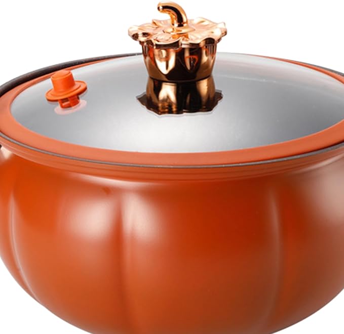 Micro Pressure Cooker, Plumpy Non stick Micro Pressure Pot, 3L Large Capacity Universal Multifunctional Micro Pressure Soup Pot with Glass Lid, Cooking Pot for Gas Stove (28cm)