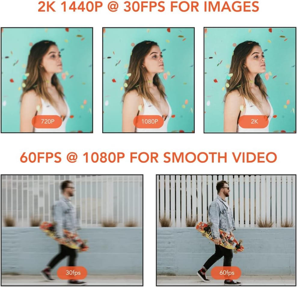 كاميرا ويب NUROUM 2K مع ميكروفون، 1080 بكسل/60 إطارًا في الثانية، 1440 بكسل/30 إطارًا في الثانية، ميكروفون مزدوج مع غطاء للخصوصية، كاميرا ويب USB FHD واسعة الزاوية للكمبيوتر، توصيل وتشغيل، لـ Zoom/Skype/Teams/Webex، كمبيوتر محمول MAC PC سطح المكتب