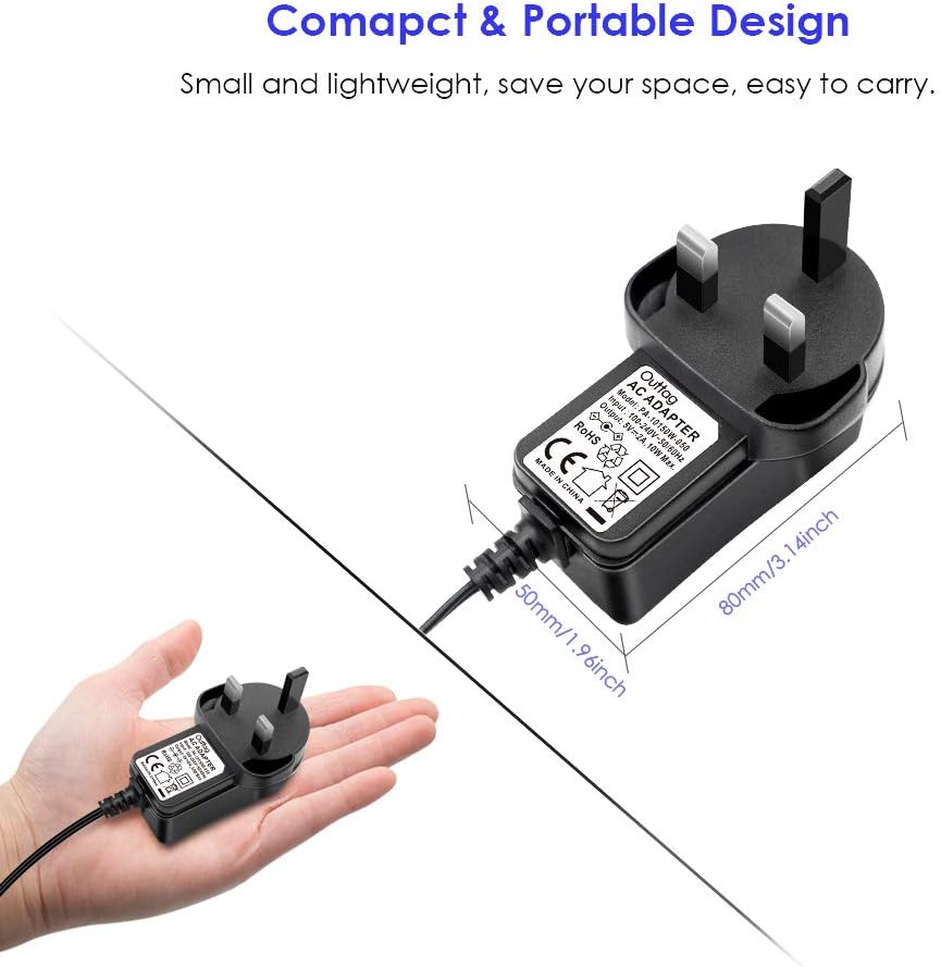 Universal AC to DC Adapter Charger 5V 2A Power Supply Adapter with 8 DC Connector Multi Plug Adaptor for Household Electronic Devices Led Strip Light Box Router LCD CCTV Cameras Android TV Box Speaker