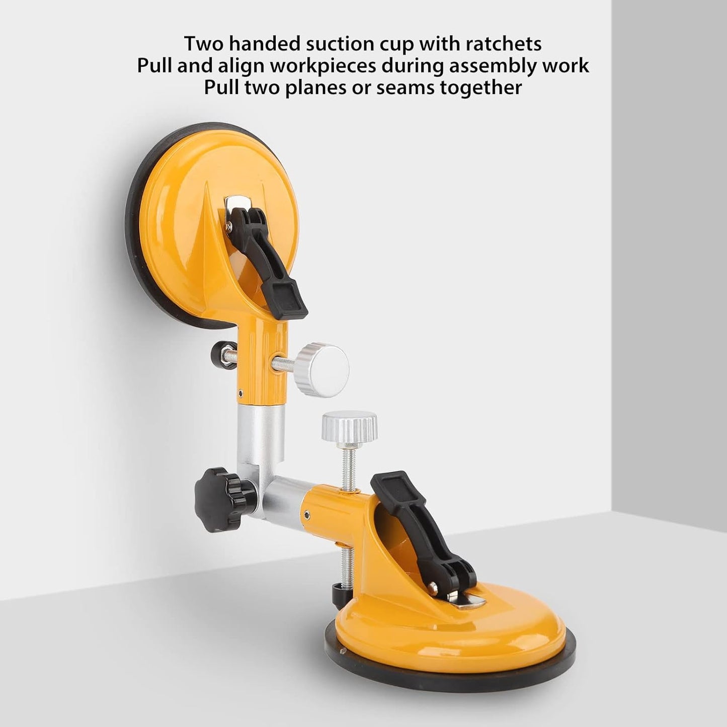 Adjustable Seam Setter Glass, Tile, Marble Suction Cup Heavy Duty Hand-held Glass Lifter 90~270 Degrees Adjustable Glass Sucker 40kg/88.18lb Suction Power Home Glass Installation Fixing Tool