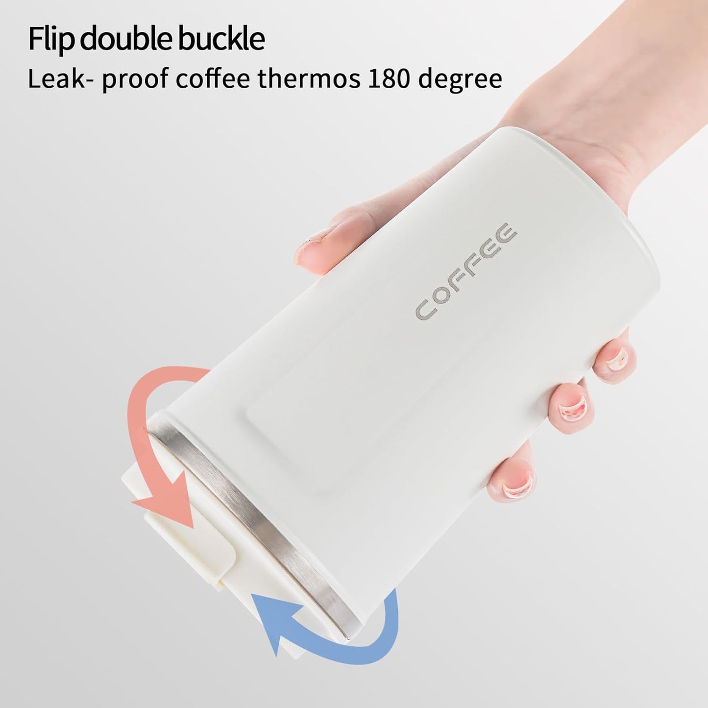 Stainless Steel Vacuum Insulated Travel Coffee Mug, Led Temperature Display Insulated Tumbler, Leak Proof with Lid Keeps Cold and Warm, Suitable for Coffee, Tea and Beer - 510ml