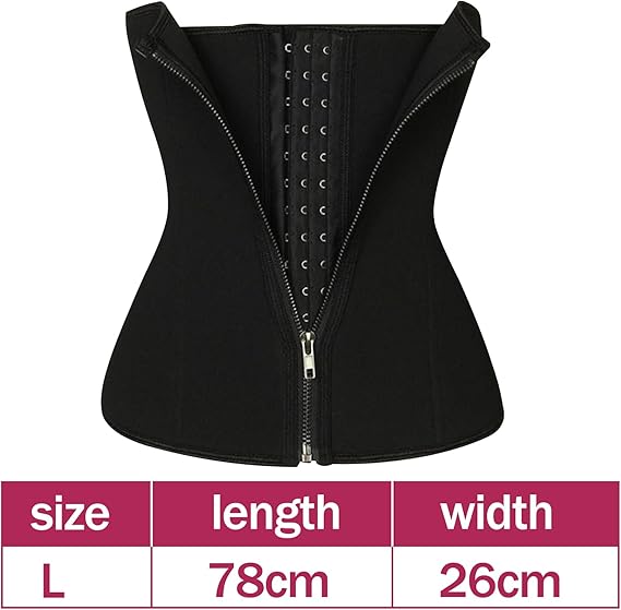 Slimming Tummy Shaper, Women's Slimming Tummy Shaper, Women's Slimming Corset, Body Shaper for Stomach, Waist Trainer, Waist Cincher Waist, L, Black, L