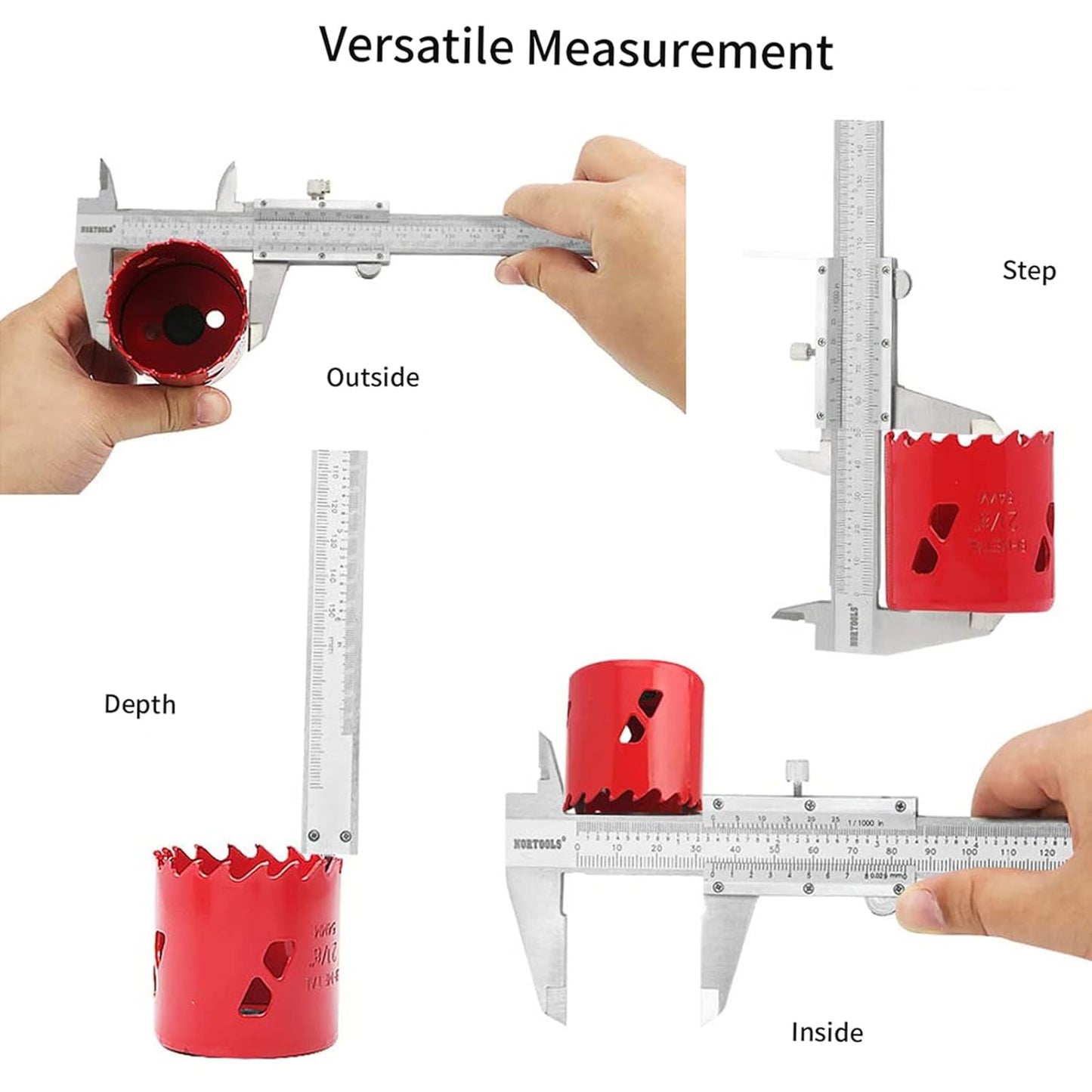 0.02MM Precision Vernier Caliper Vernier Measuring Tool Metal Vernier Caliper Convenient for Vernier Measuring Tool for Archaeological Measurement
