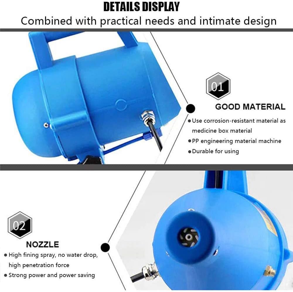ULV Fogger Sprayer - 4.5L Portable Fogging Machine, Eliminates 99.99% of Viruses for Indoor Outdoor Capacity 5m Long Tube Ultra-Low Atomizer Disinfection Sprayer