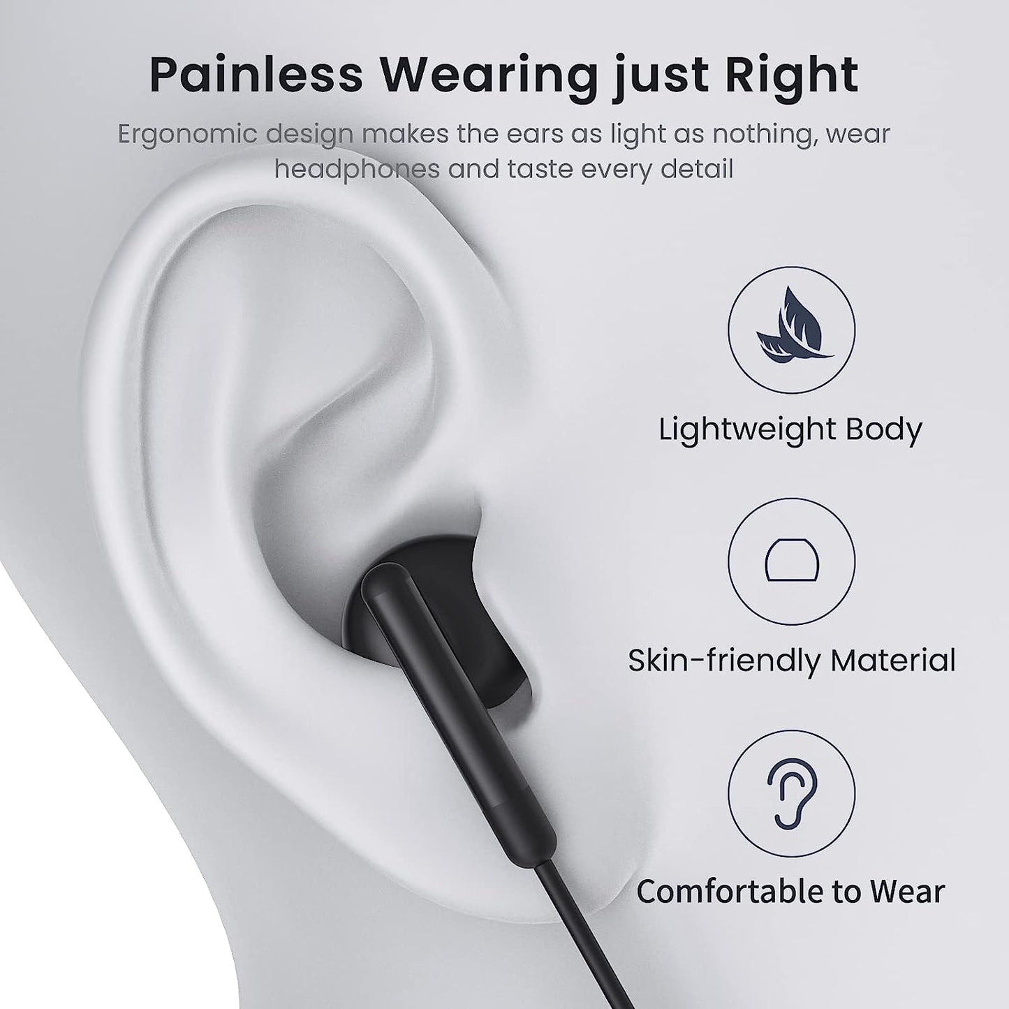 BENEWY USB C Headphone, USB Type C Earphones in-Ear USB C Earbuds Wired Headphones with Microphone and Volume Control for Samsung Galaxy S21 Ultra S20 FE Note 10 Google Pixel 6 Pro 5 4XL Oneplus 9 8T