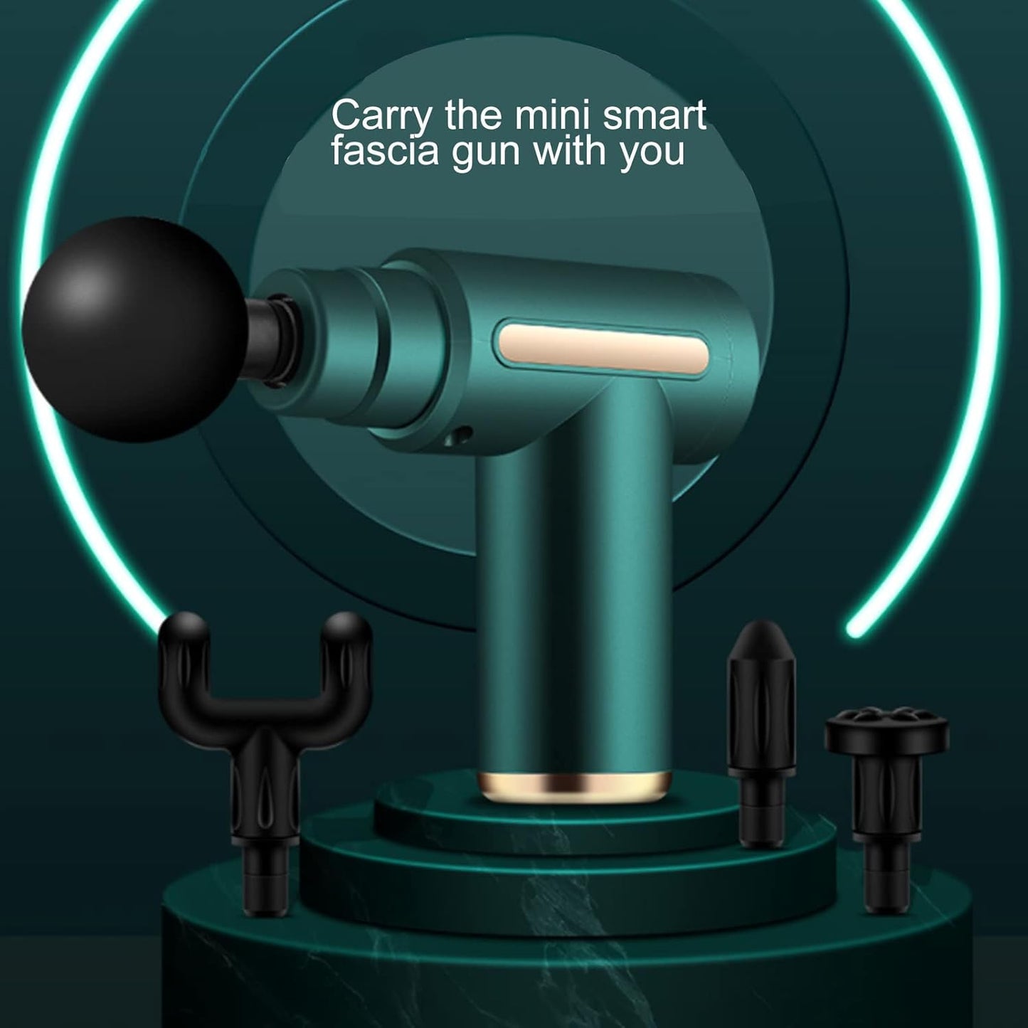 Handheld Muscle Massage Gun Deep Tissue Percussion Muscle Massager Gun Cordless Electric Massagers Neck Back with Massage Head for Workout Relaxation Sore Muscle and Stiffness,Black