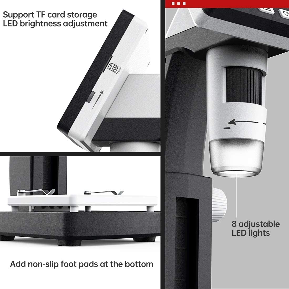 KDJC AYT inskam306 1080P 4.3 inch Display Screen HDMI Port HD Digital Microscope